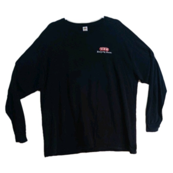 Fruit of the Loom Other - HEB Helping Here Size XL Black Long Sleeve T-Shirt By Fruit Of The Loom
